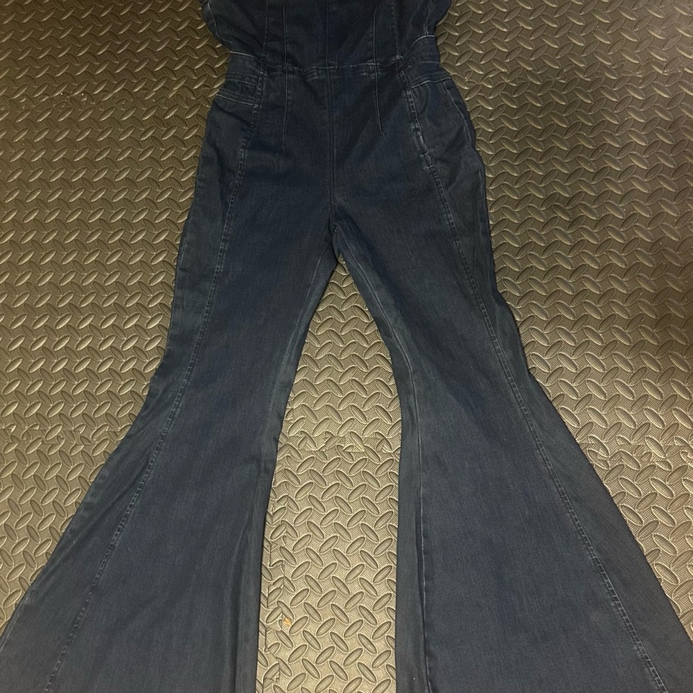 Free People Dark Blue Flare Jeans